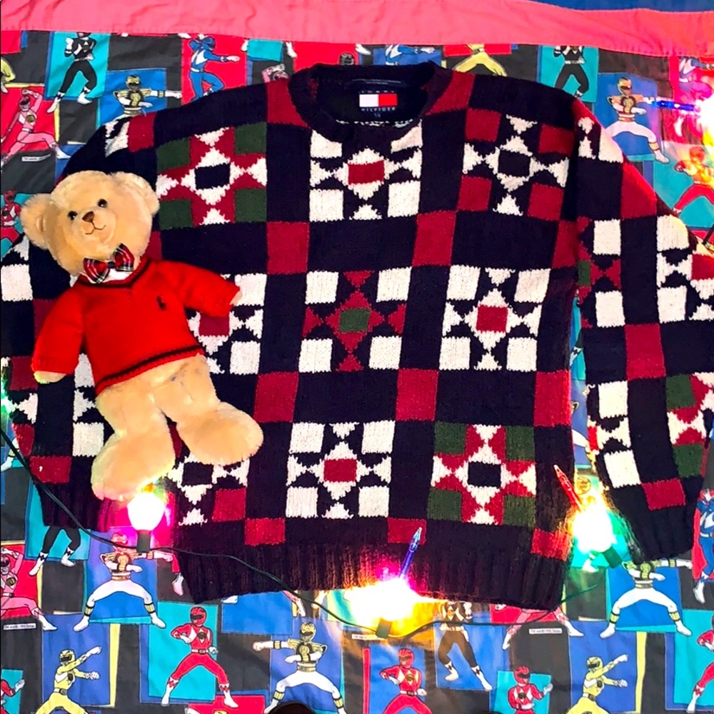 Vintage old tag Tommy Hilfiger knitted sweater!